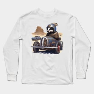 a badger racing a car across the desert Long Sleeve T-Shirt